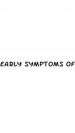 early symptoms of erectile dysfunction