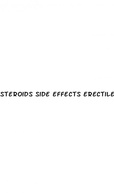 steroids side effects erectile dysfunction