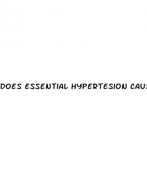 does essential hypertesion cause erectile dysfunction