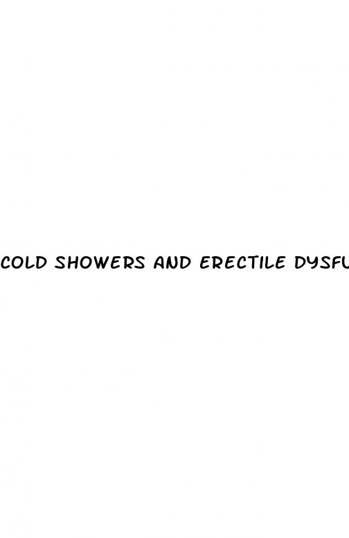 cold showers and erectile dysfunction