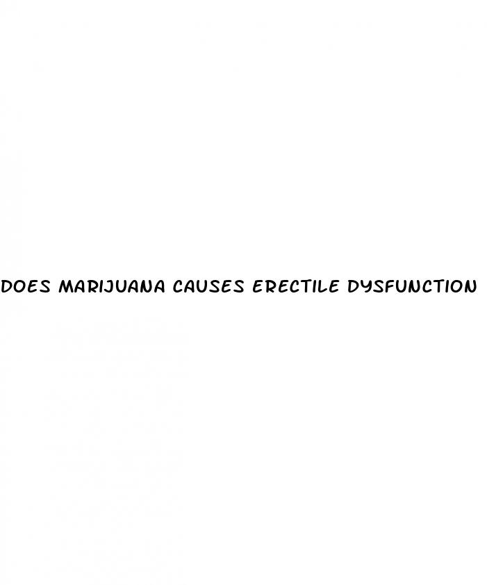 does marijuana causes erectile dysfunction