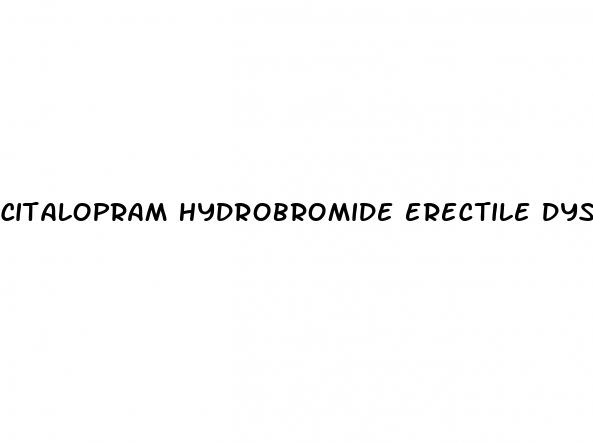 citalopram hydrobromide erectile dysfunction