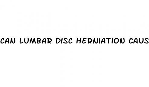 can lumbar disc herniation cause erectile dysfunction