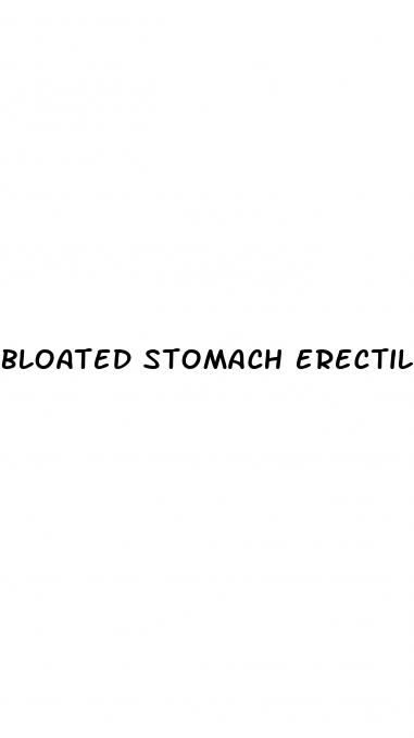 bloated stomach erectile dysfunction