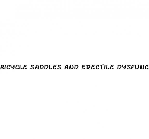 bicycle saddles and erectile dysfunction