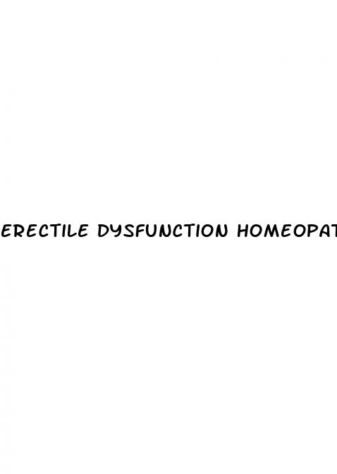 erectile dysfunction homeopathy remedy