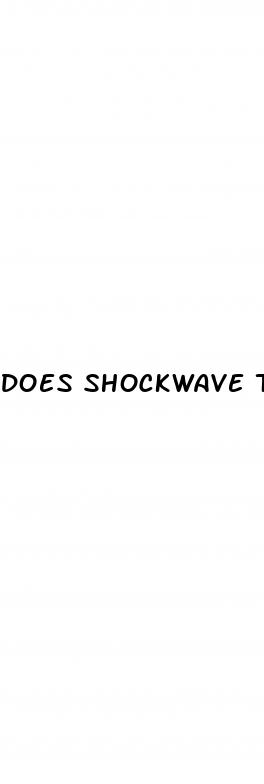 does shockwave therapy work for erectile dysfunction