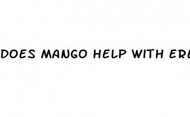 does mango help with erectile dysfunction