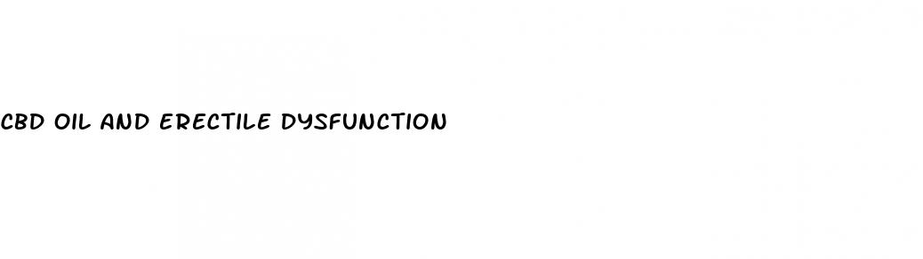 cbd oil and erectile dysfunction