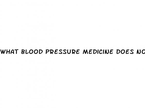 what blood pressure medicine does not cause erectile dysfunction