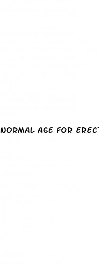 normal age for erectile dysfunction