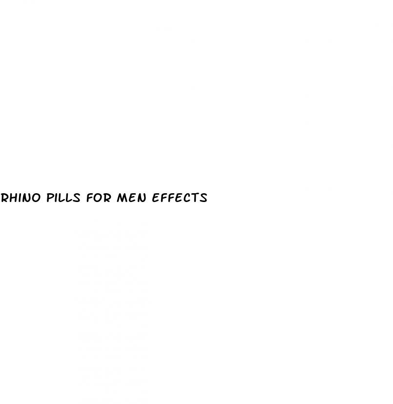 rhino pills for men effects