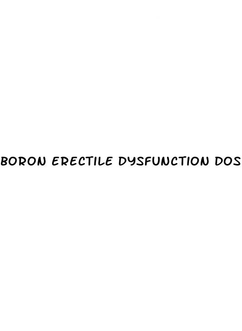 boron erectile dysfunction dosage