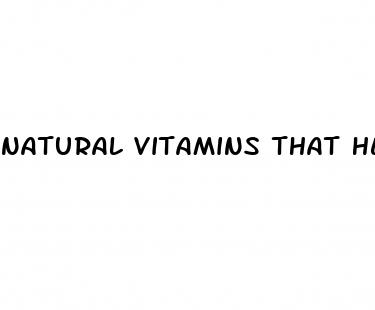 natural vitamins that help erectile dysfunction