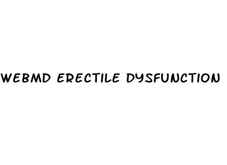 webmd erectile dysfunction