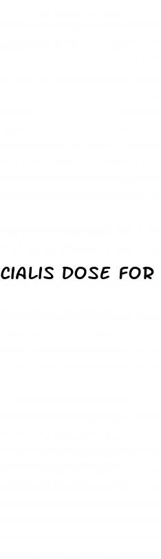 cialis dose for erectile dysfunction