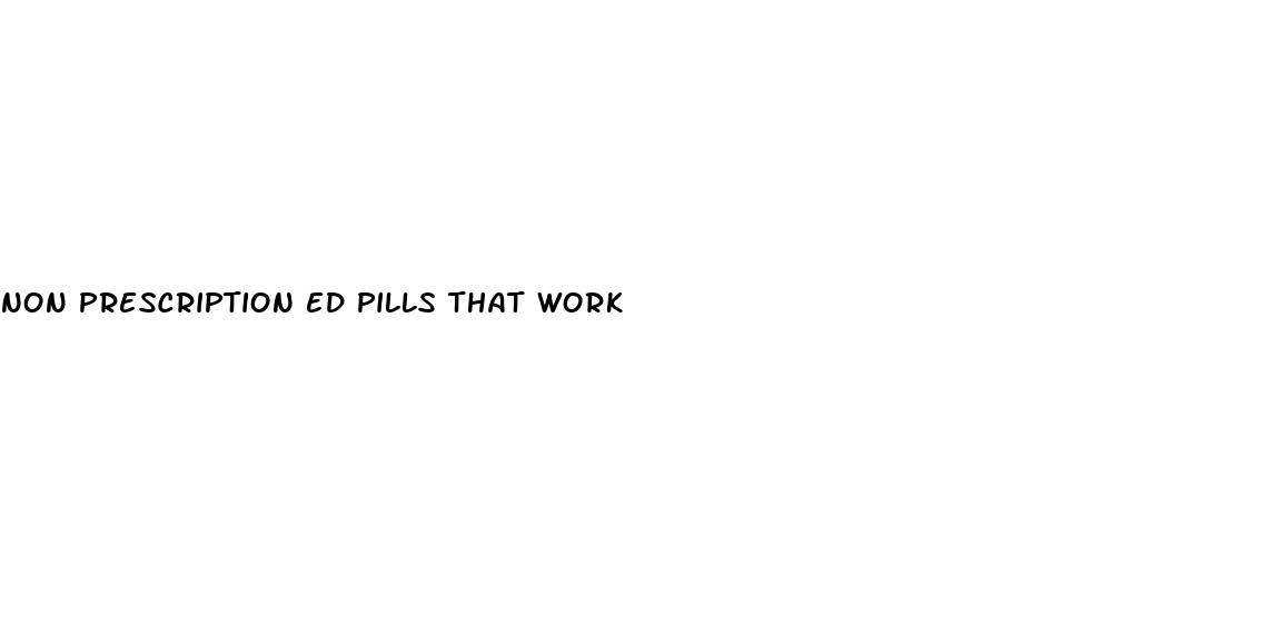 non prescription ed pills that work