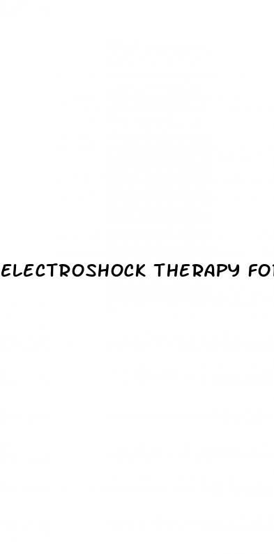 electroshock therapy for erectile dysfunction