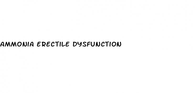 ammonia erectile dysfunction