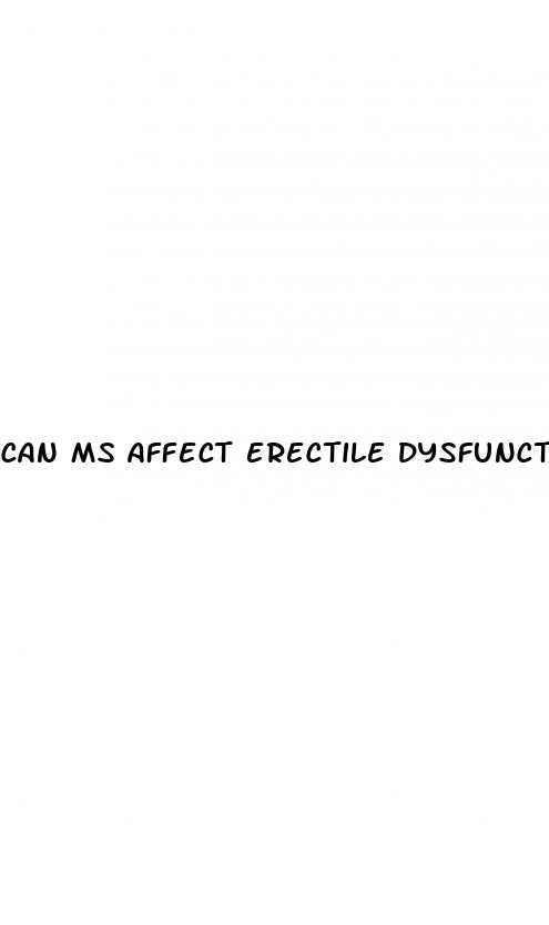 can ms affect erectile dysfunction