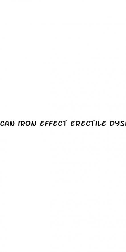 can iron effect erectile dysfunction