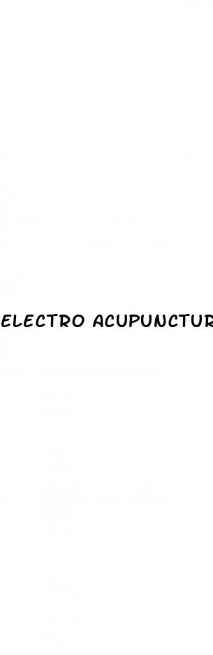 electro acupuncture and erectile dysfunction