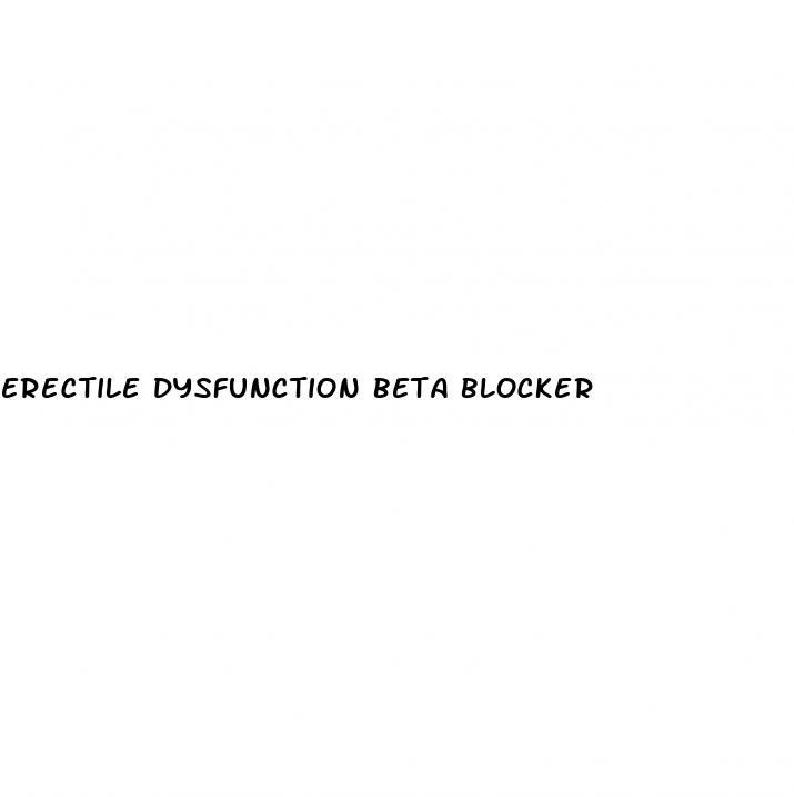 erectile dysfunction beta blocker