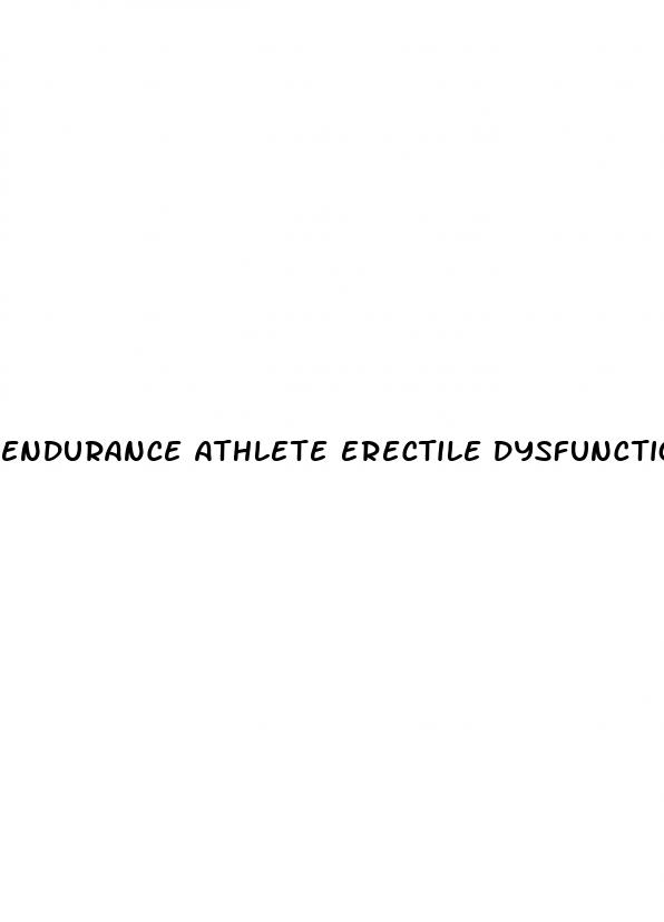 endurance athlete erectile dysfunction