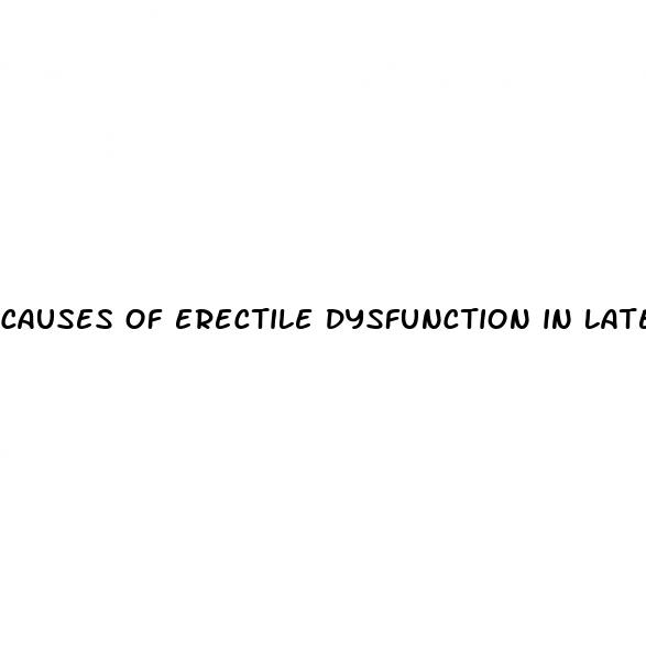 causes of erectile dysfunction in late 30s