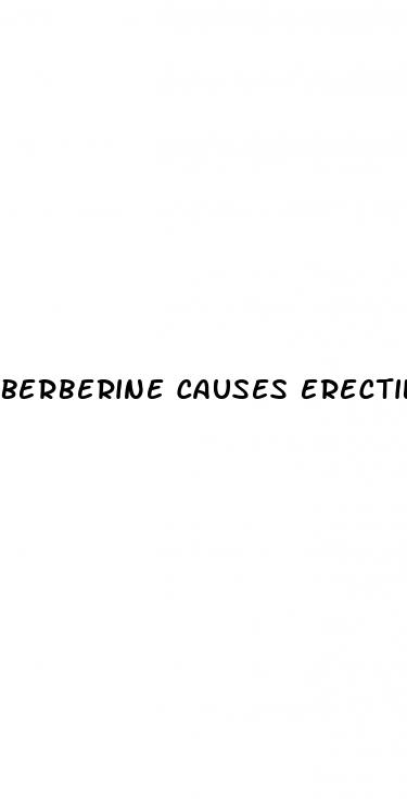 berberine causes erectile dysfunction