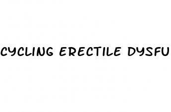 cycling erectile dysfunction recovery