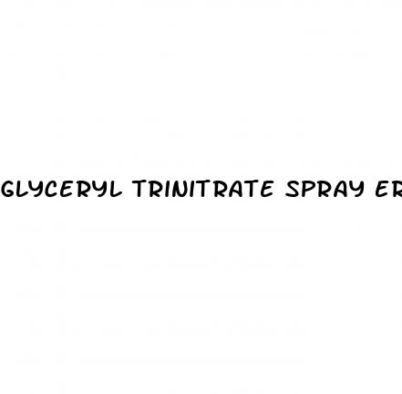 glyceryl trinitrate spray erectile dysfunction