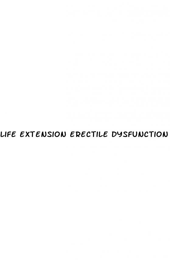 life extension erectile dysfunction
