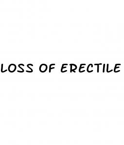 loss of erectile dysfunction