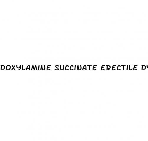 doxylamine succinate erectile dysfunction