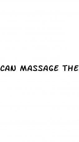 can massage therapy help erectile dysfunction