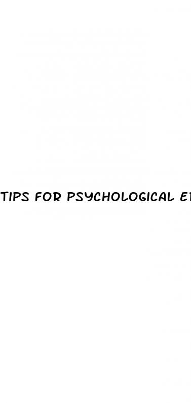 tips for psychological erectile dysfunction