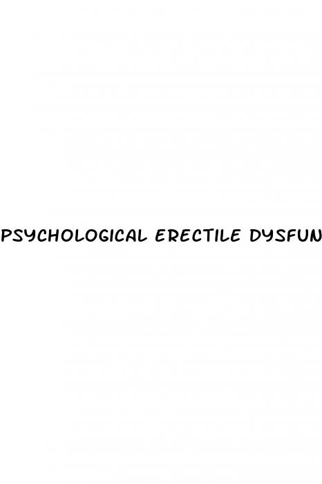 psychological erectile dysfunction self treatment
