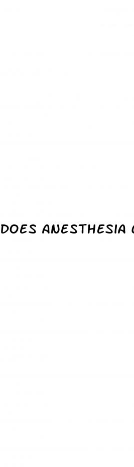 does anesthesia cause erectile dysfunction