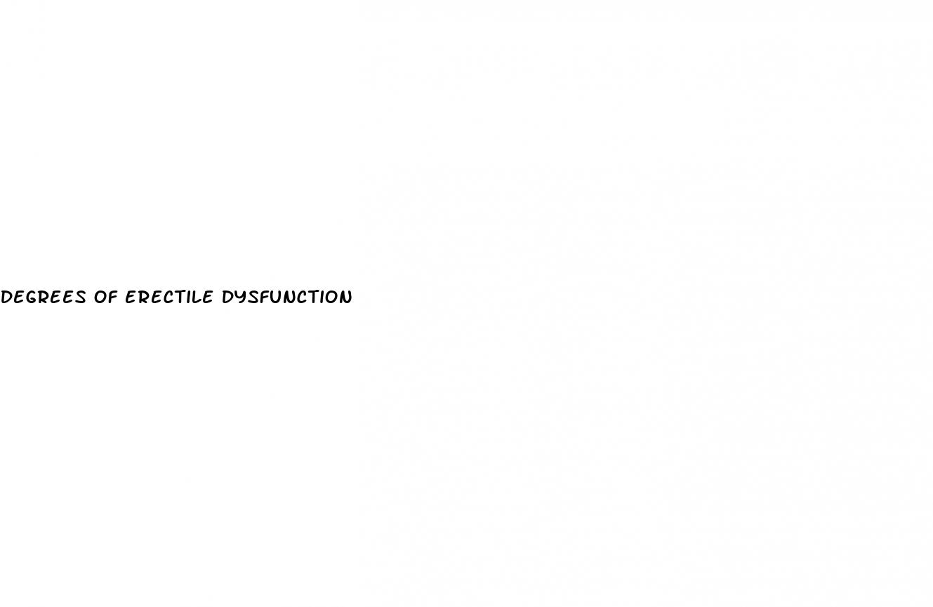 degrees of erectile dysfunction