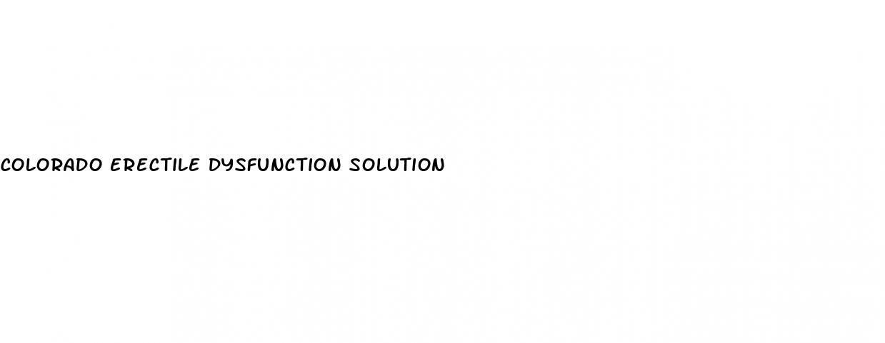 colorado erectile dysfunction solution