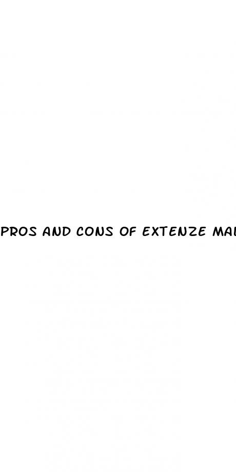pros and cons of extenze male enhancement