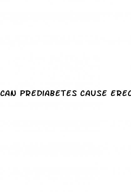 can prediabetes cause erectile dysfunction