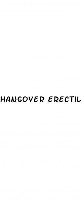 hangover erectile dysfunction