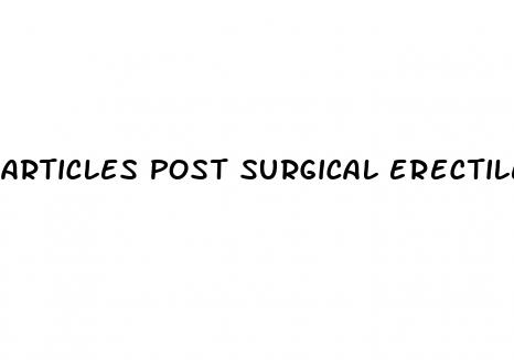 articles post surgical erectile dysfunction