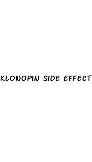 klonopin side effects erectile dysfunction