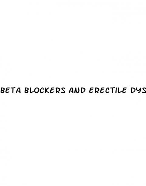 beta blockers and erectile dysfunction mechanism