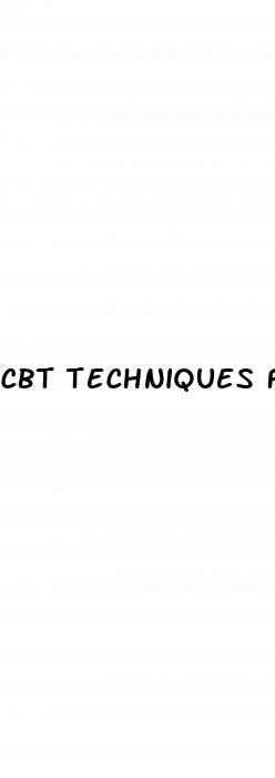 cbt techniques for erectile dysfunction