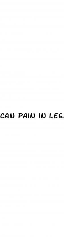 can pain in legs cause erectile dysfunction