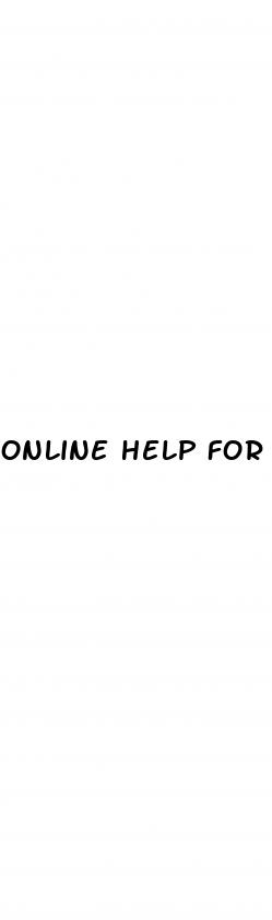 online help for erectile dysfunction